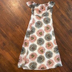 LOFT Floral Maxi Dress size 4